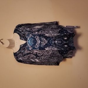 JM COLLECTION L PEACOCK BLUE NWT TUNIC